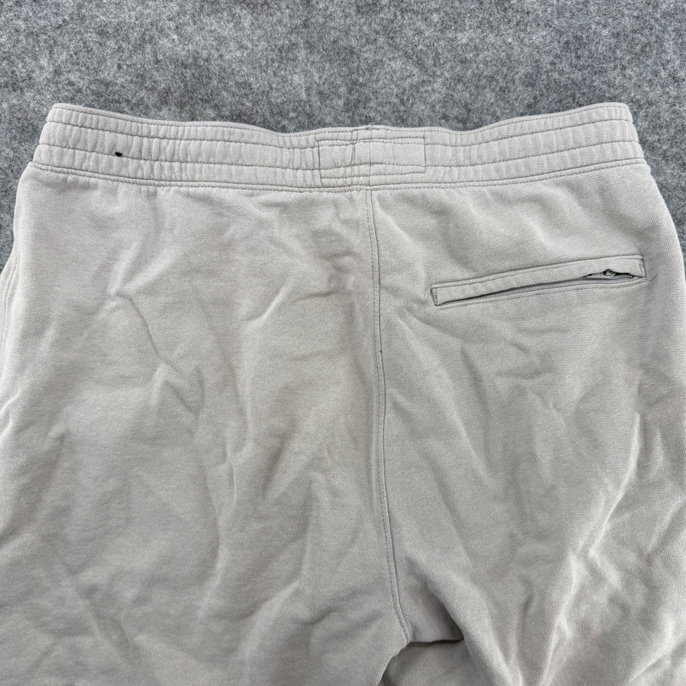 Abercrombie & Fitch Sweat Shorts Mens S Tan Embossed Logo Fleece Drawstring - Picture 10 of 16